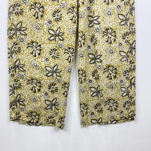 Anthropologie Kopal Myra Jumpsuit Women's Sz XS Yellow Motif 100% Cotton Romper - Picture 7 of 9